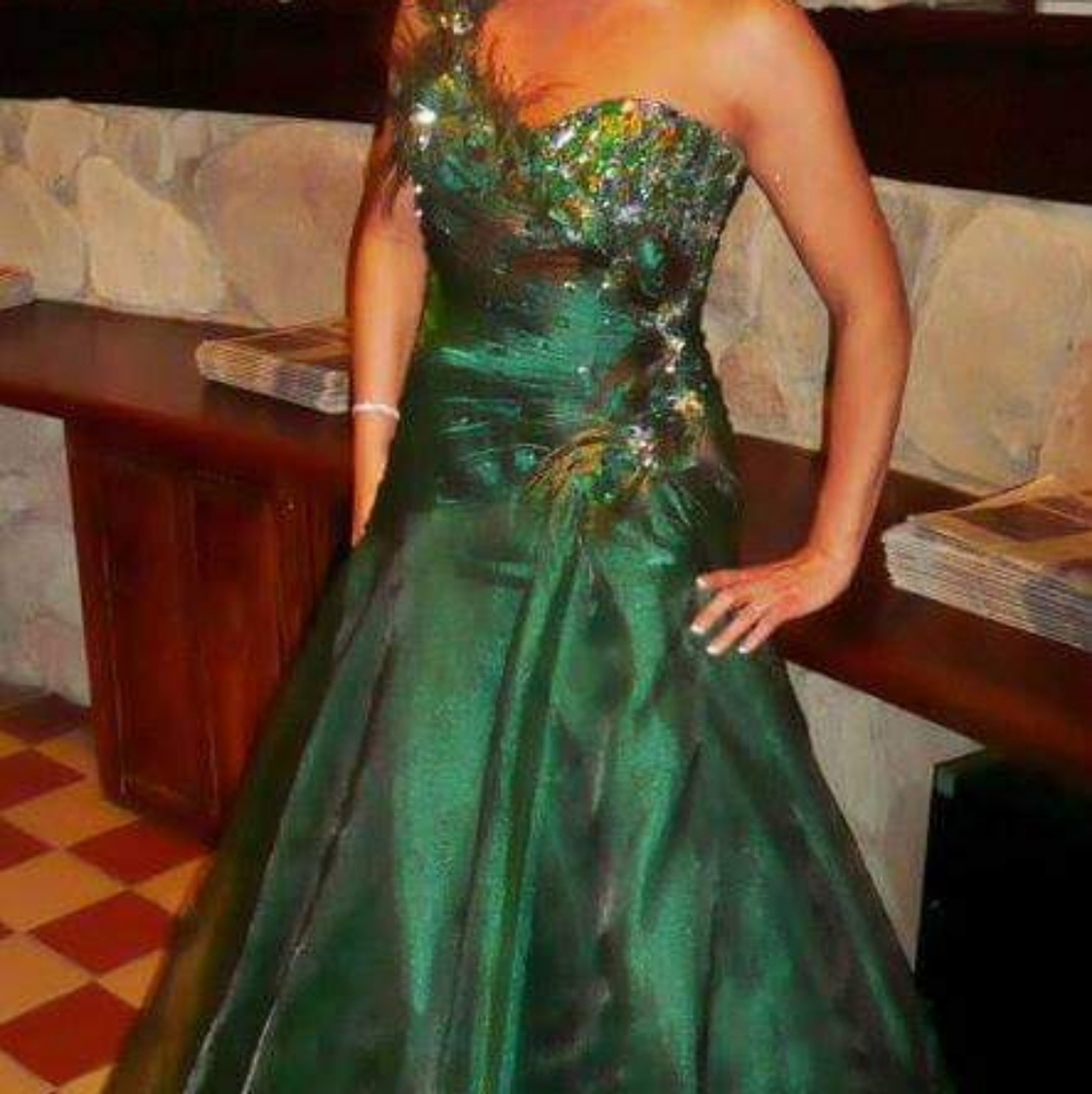 Peacock ball gown